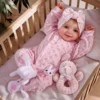 Reborn Baby Dolls - 17" Cute Soft Vinyl Realistic Baby Doll Poseable Smiling Real Life Baby Dolls with Accessories For Kids 3+
