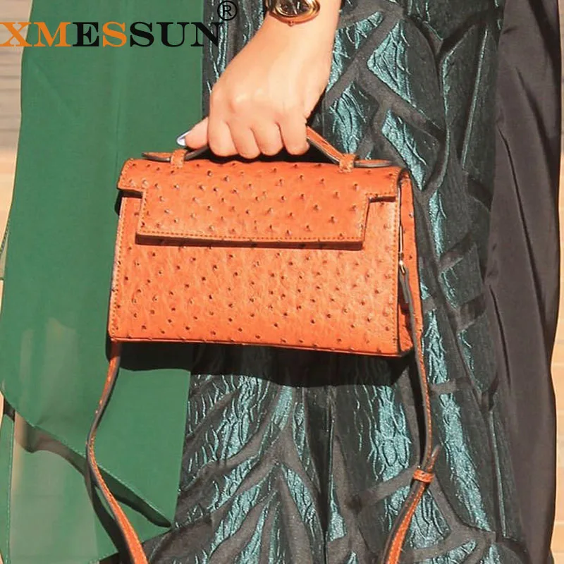 XMESSUN Brand Designer Ostrich Pattern Crossbody Bags for Women 2026 Simple Totes Shoulder Bag Lady Luxury Handbags and Purses