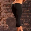 Sexy Cut B Capris Super Low Waist Cropped Trousers Capris Women Pants Slimming Solid Black White Pants