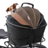 Comfortable Padded Dog Rear Bicycle Basket Pet Commuter Seat Basket for Rear of Bicycle Easy to Install