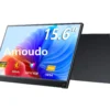 Amoudo 15.6 Inch Portable Monitor 1920x1080P Extend Display IPS LCD Panel Penhole Stand VESA USBC Mini HDMI Mobile Display