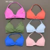 HISTELLO Impact Strappy Bra Gym Top High Support With Pads bra Women Seamless Halter Sports Bras Scrunch Workout Yoga Underwear