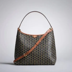Designer Hobo Bags For Women Luxury Brand High Quality Monogram Canvas Smooth Leather Handle Large Capacity Elegant Shoulder Bag