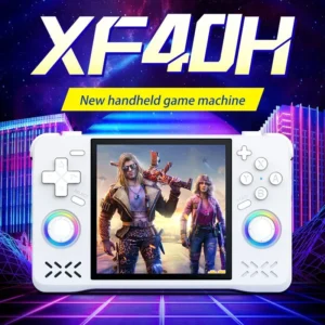 Upgraded XF40H Handheld Game Console, WiFi Online for Multiplayer Preloaded Emulators 4.0 Inch 4KHD IPS Screen Open Source Linux