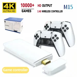 2026 New M15 Game Mini TV Handheld Game Console Wireless Gamepads Video Game 64G 20000+ Retro Game HD Output Two-player ﻿