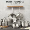 KOCH SYSTEME CS 10 Piece Stainless Steel Pots and Pans Set, Kitchen Cookware Sets, Induction Ready, Oven Safe to 450?F