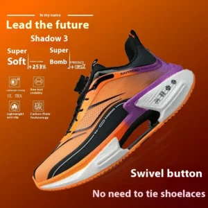Family carbon plate running shoes for Boys Big Boys Student rotating button Technology TPU+ Popcorn high pop sneakers for girls