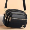 High Quality Soft Leather Purse Fashion Women Shoulder Messenger Bag Multi-pocket Wear-resistant Bag Luxury Ladies Handbag Sac