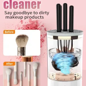 Makeup Brush Cleaner Machine USB Powered Electric Make-Up Brush Cleaner Dryer Dust-Proof for All Size Beauty Makeup Brushes Set