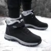 Soft sole  anti slip  warm winter snow boots cold resistant wear-resistant simple comfortable casual men's short boots