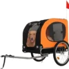 Large Dog Bike Trailer 88Lbs Capacity Pet Bicycle Carrier Foldable Oxford Fabric Universal Coupler with Quick Release Wheels