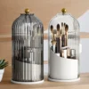 HUA 360? Rotating Makeup Brush Holder With Lid Luxury Cosmetic Organizer Lipstick Eyebrow Pencil Holder Eye Shadow Storage Box