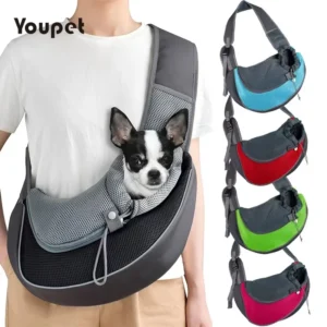 Cat/Dog out backpack,Dog Sling Carrier Breathable Mesh Travel Crossbody Bag For Puppy Cat Hiking Camping