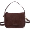 Suede Cowhide Fashion Ladies Shoulder Cross Coffe Bag Genuine Leather Luxury Designer Women's Brown Handbag Female Crossbody Bag
