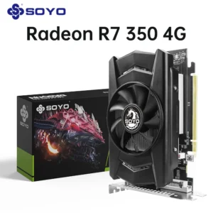 SOYO AMD Radeon R7 350 4GB Graphics Card DDR5 Memory 128Bit HDMI-compatible VGA DVI Video Card for Desktop Computer Components