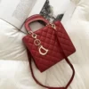 2025 New in Handbags for Women Fashion Versatile Luxury Shoulder Crossbody Top-Handle Bags Diamond Grid Daifei Handbag Female