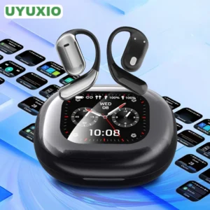UYUXIO Real Time Translation Wireless Earbuds with 144 Language OWS LCD Touch Screen Earphone AI Language Headphone for Business