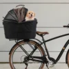 PETFULED Dog Bike Basket, Soft-Sided Ventilated Dog Bike Carrier Backpack, Dog Pet Bicycle Basket for Bike Handlebar