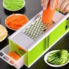 5-In-1 Multifunctional Vegetable Chopper & Slicer Durable Abs Perfect For Outdoor Cooking Vegetable Slicer Cutter Kitchen Tools