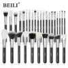 BEILI Black Makeup Brush Sets Professional Natural Goat Fiber Hair Brush Foundation Kakubi Contour Eyeshadow Beauty Tool brochas