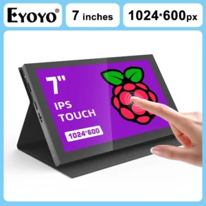 EYOYO 7 Inch 5-point Capacitive Touch Screen 1024x600 IPS Display for Banana Pi Win7/8/10/11/Raspberry Pi Portable HDMI Monitor