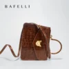 2025 BAFELLI CAT WOMEN'S NEW CROCODILE PATTERN LEATHER FASHION HANDBAG STYLISH BUSINESS FEMALE LEATHER LUXURY BRAND OL PURSE