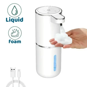 Automatic Liquid/Foma Soap Dispenser, Touchless Electric Dispenser, USB Rechargeable with Infrared Sensor for Bathroom,Kitchen