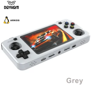 BOYHOM R36H Retro Game Console 3.5'' IPS RK3326 Linux Handheld Player 3000mAh 64G/128G Portable Gaming Device Grey Yellow Green