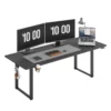 Electric Lifting Table, Square Standing Computer Desk Stand Up Desk With 4 Legs Sit Stand Desk Adjustable Height from 28-46"