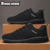 Outdoor Sneakers Men Walking Knit Tennis Casual Breathable Sport Running Athletic Gym Lightweight For Women Shoes Size38-47