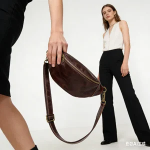 Unisex Milled Top-Grain Leather Chest Bag 2025 - Summer Lightweight Crossbody Phone Pouch, Casual Mini Backpack for Men & Women