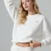 Loose yoga round-neck sweatshirt for men and women American three-dimensional reflective logo casual