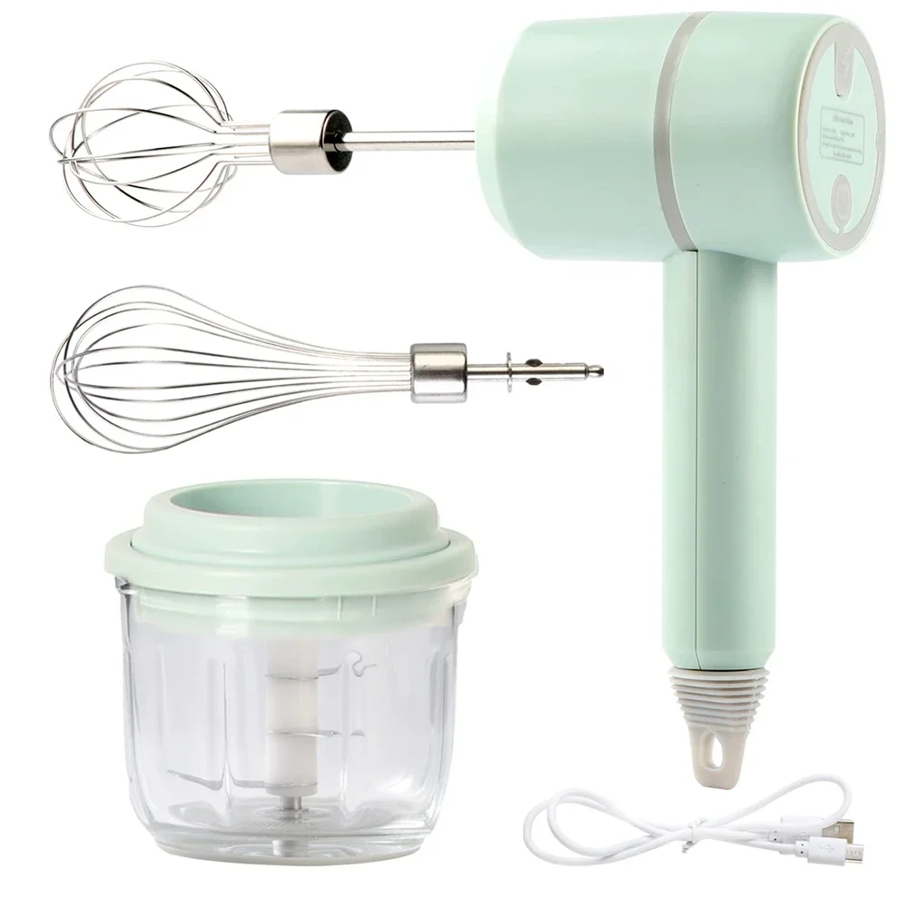 Electric Food Processors Set Portable Blender Mixer Kitchen Tools Hand Mixer Milk Frother Egg Beater Cake Baking Kneading Mixer