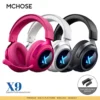 MCHOSE X9 Wireless Gaming Headset 53mm 7.1 Surround Sound C-Media Professional Sound Card Tri Mode 2.4G BT E-sports Headphones