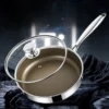316 Stainless Steel Titanium Honeycomb Pan Uncoated Non-stick Frying Pan Universal Gas Induction Cooker