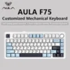 AULA F75 2.4G Wireless/Bluetooth/Wired Gaming Mechanical Keyboard RGB Customized 75% Layout OEM Profile Gasket Structure