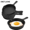 Mini Cast Iron Frying Pan Non-Stick Omelette Pan Portable Small Frying Pan Skillet with Double Drip-Spouts for Stove Oven