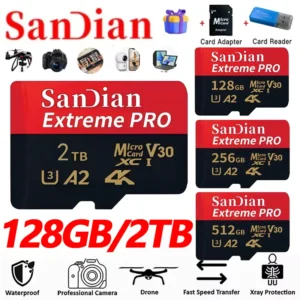 Original Memory Cards 1TB Micro TF Card 128GB 512GB High Capacity Flash Card Class10 High-Speed SD Card for PC/phone/Camera/Mac