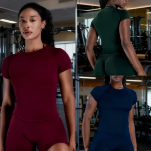 Impact Short Sleeve Top Women Running Sports T Shirt Summer Short Sleeve Round Neck Breathable Stretchy Gym Yoga Fitness Top