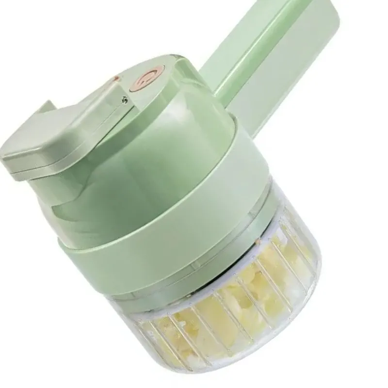 4 IN 1 Home Kitchen Electric Vegetable Cutter Food Peel Slicer Handheld Wireless Garlic Masher Food Chopper Meat Grinder