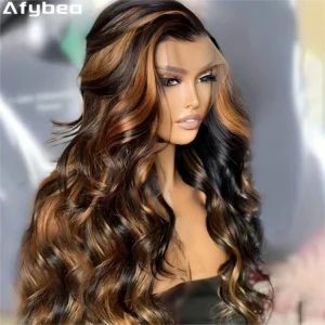 P1B30 Highlight Wig Human Hair 13X6 Hd Lace Frontal Wigs 250 Density P427 Body Wave Lace Front Wigs Brazilian Wigs Original 100%