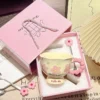 New high-value birthday gifts for girls, tulip ceramic cups, gift boxes, flower mugs