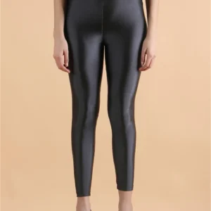Glossy High Waist Legging High-Rise Ankle Length Shimmer Leggings Shiny Jogger Stretchy Tight Shinning Club