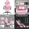 Ergonomic Gaming Chairs with Massage Lumbar Support, Swivel, Height Adjustable, and Headrest for Adults Comfort Gaming