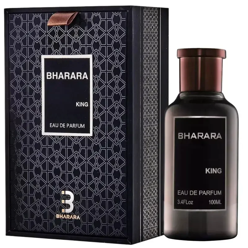Bharara King Men's Eau de Parfum 3.4oz (100ml) - Refreshing Citrus & Musk Scent Long-Lasting Formaldehyde-Free Fragrance