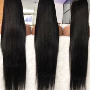 30 40 Inch 13x4 13x6 HD Transparent Bone Straight Lace Front Wigs 4x4 5x5 Glueless Wigs Human Hair 100% For Women Brazilian