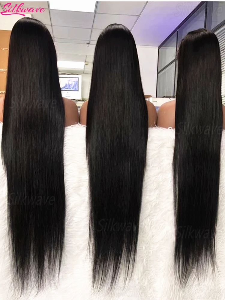 30 40 Inch 13x4 13x6 HD Transparent Bone Straight Lace Front Wigs 4x4 5x5 Glueless Wigs Human Hair 100% For Women Brazilian