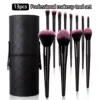13PCS makeup brush set,black storage bucket,synthetic bristles blush brush,contour brush, eyeshadow brush, portable makeup tools