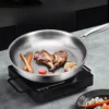 German Frying Pan Titanium Pan Fish Scale Hammer Pattern Uncoated Non-stick Pan Induction Cooker Universal Steak Frying Pan