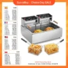 SucceBuy Commercial Deep Fryer 3000W Electric Turkey Fryer Large Capacity 18Qt / 17L Stainless Steel Countertop Single Oil Fryer